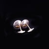 Custom Made Double Eagle Cufflinks in 14K Yellow Gold with Malachite