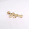 Custom Made Letter pendant "F" 14K Yellow Gold with Diamonds