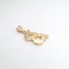 Custom Made Letter pendant "B" 14K Yellow Gold with Diamonds