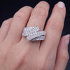 Aurora Pavé Diamond Multi-Band Wrap Ring in 14K White Gold