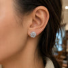 CHANEL BOUTON DE CAMELIA EARRINGS 18K White Gold, with Diamonds
