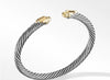 David Yurman Empire Cable Bracelet with 18K Yellow Gold Domes