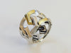 David Yurman Carlyle Ring in Sterling Silver With 18k Yellow Gold, Size 8