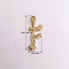 Custom Made Letter pendant "F" 14K Yellow Gold with Diamonds