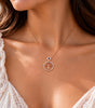 Custom Made Tree of Life Pendant with MultiStone in 14K Yellow Gold
