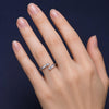 Sculptural 14K Two-Tone Gold Twin Diamond Open Ring