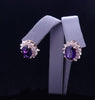 Custome Made Amethyst & Diamond Earrings
