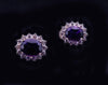 Custome Made Amethyst & Diamond Earrings