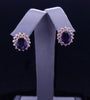 Custome Made Amethyst & Diamond Earrings