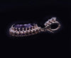 Custom Made Amethyst & Diamond Pendant in 14K Yellow Gold