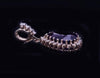 Custom Made Amethyst & Diamond Pendant in 14K Yellow Gold