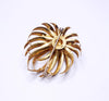 18K Yellow Gold Brooch with Diamonds
