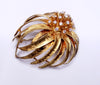 18K Yellow Gold Brooch with Diamonds