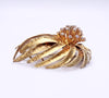 18K Yellow Gold Brooch with Diamonds