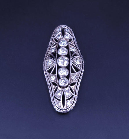 Old Mine Cut Diamond Pendant in Platinum 950
