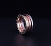BVLGARI B Zero1 Tricolor 18k Gold 3-Band Ring Size: 7.5