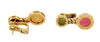 BVLGARI Jade Rhodochrosite Gold  Earrings in 18K Yellow Gold