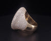 Men's Custome Made Diamond Ring in 14K Yellow Gold Size 9