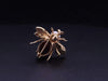 Hand Made Antique Bee 14k Yellow Gold Brooch with Garnet and Pearl