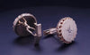 Men's 14K Yellow Gold Cufflinks with 0.18ct Diamond, Unbranded