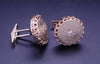 Men's 14K Yellow Gold Cufflinks with 0.18ct Diamond, Unbranded