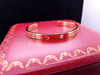 18k Yellow Gold Cartier Love Diamond  Open Cuff Bracelet Size 18