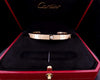 18k Yellow Gold Cartier Love Diamond  Open Cuff Bracelet Size 18