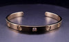 18k Yellow Gold Cartier Love Diamond  Open Cuff Bracelet Size 18