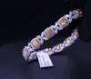 Two Tone Elegant Yellow / White Diamond Bracelet in 18K Y/W Gold