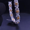 Two Tone Elegant Yellow / White Diamond Bracelet in 18K Y/W Gold