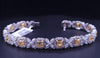 Two Tone Elegant Yellow / White Diamond Bracelet in 18K Y/W Gold