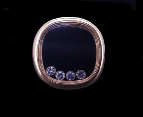 Chopard Happy Diamnds Yellow Gold Ring Size 6.75