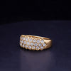 14K Yellow Gold Diamond Honeycomb Band Ring Size 8