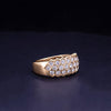 14K Yellow Gold Diamond Honeycomb Band Ring Size 8