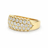 14K Yellow Gold Diamond Honeycomb Band Ring Size 8