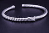 Cable Flex X Station Bracelet Sterling Silver with Diamonds, 4mm