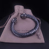 David Yurman Diamond Renaissance Cuff Bracelet 925