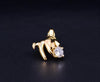 Luxury 14K White Gold Women's Hand Diamond Pendant
