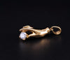 Luxury 14K White Gold Women's Hand Diamond Pendant