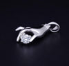 Luxury 14K White Gold Women's Hand Diamond Pendant