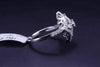 14K White Gold Ring With Diamonds Size 7.5