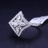 14K White Gold Ring With Diamonds Size 7.5