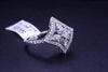 14K White Gold Ring With Diamonds Size 7.5