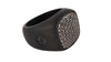 David Yurman  Black Titanium Black Diamond Streamline Signet Ring