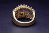 Elegand 14K yellow Gold ring with Sapphire and Diamonds Size 6.25