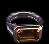 DAVID YURMAN Novella Statement Silver Ring With 18K Gold And Citrine