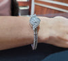 Ladies Vintage Watch Bracelet in Platinum with Diamonds
