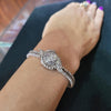 Ladies Vintage Watch Bracelet in Platinum with Diamonds
