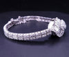 Ladies Vintage Watch Bracelet in Platinum with Diamonds
