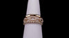 Stax Three Row Ring 18K Yellow Gold with Diamonds, 9.2mm
